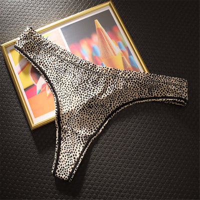 Tanga Estampado Leopardo Estilo Europeo Sexy Sin Costuras - Image 11