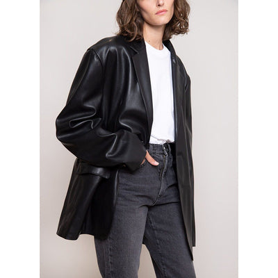 Cardigan Suelto de Cuero Proteína para Mujer - Chaqueta Casual de Manga Larga - Image 8
