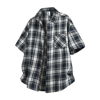 Camisa Casual de Cuadros para Hombre - Manga Corta - Image 10