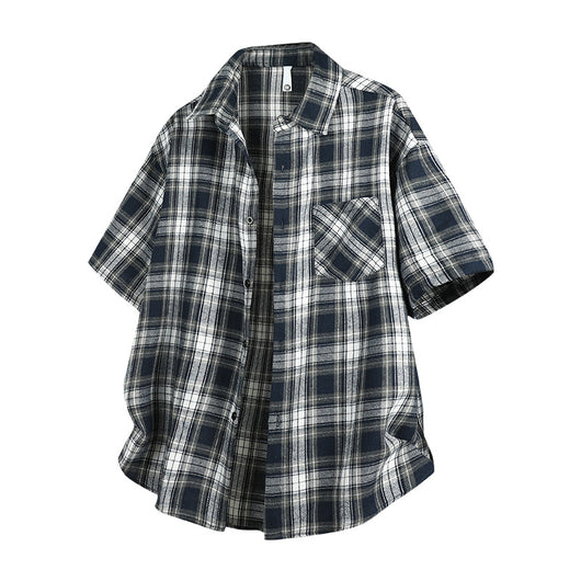 Camisa Casual de Cuadros para Hombre - Manga Corta - Image 10