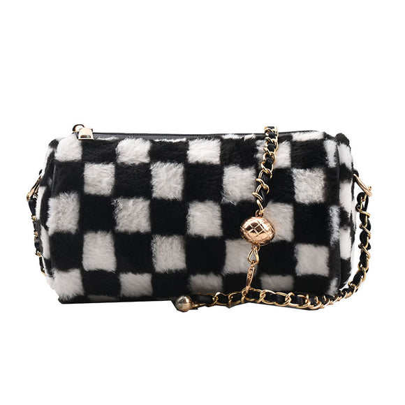 Bolso de Viaje Acolchado con Estampado de Vaca y Flores