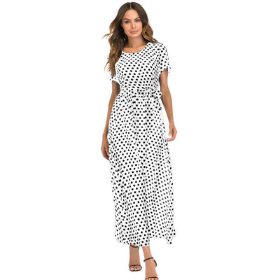 Vestido con Estampado de Lunares y Cintura Elástica - Image 6