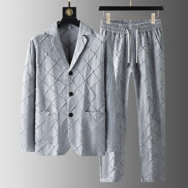 Conjunto de Traje Ejecutivo de Dos Piezas con Cuello Jacquard - Image 3
