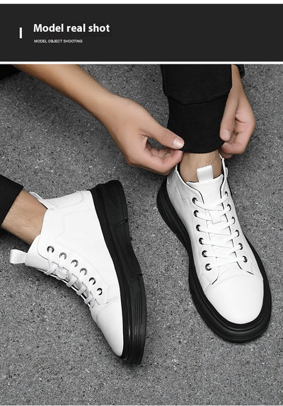 Botas Altas de Cuero para Hombre - Zapatos Casuales Invierno - Image 25