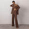 Conjunto de Pantalón Casual Cintura Alta con Top Tubo Encadenado