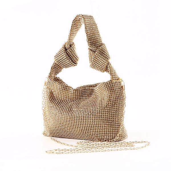 Bolso de Noche Elegante con Diamantes y Cristales Brillantes