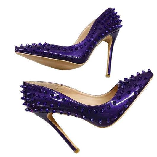 Tacones Altos Puntiagudos con Remaches para Mujer - Image 18