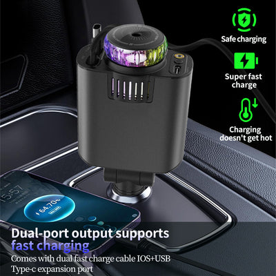 Cargador Inalámbrico para Auto con Luz Púrpura Multifuncional - Image 3