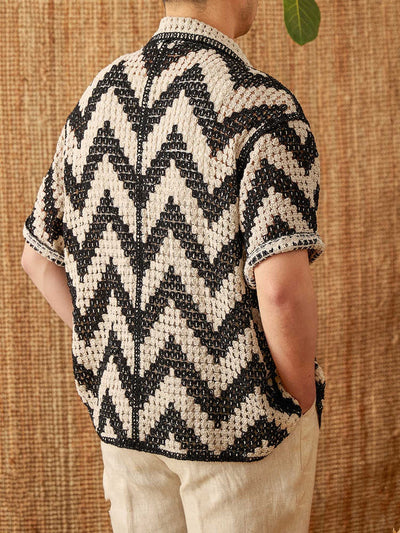 Cardigan Tejido Corto Holgado para Playa - Image 3