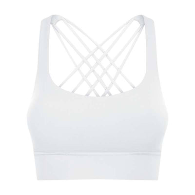 Sujetador Deportivo Mujer con Espalda Cruzada y Fruncido - Image 3