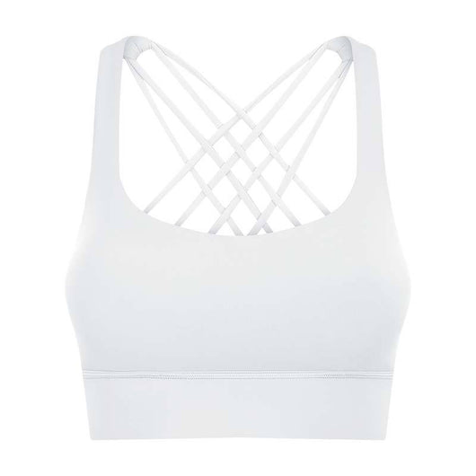 Sujetador Deportivo Mujer con Espalda Cruzada y Fruncido - Image 3