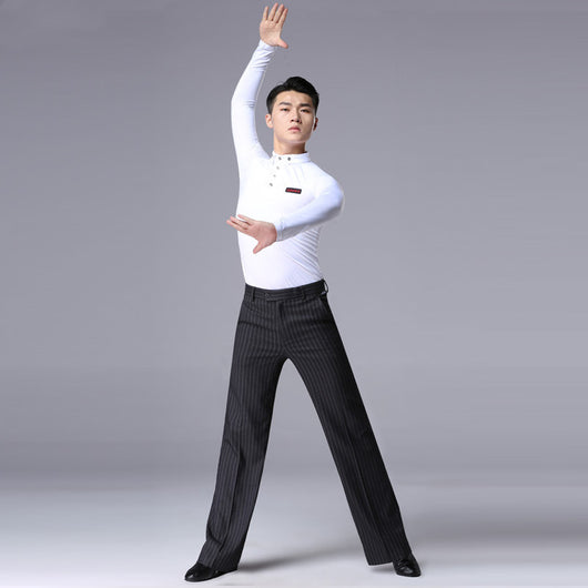 Camisa de Baile Latino para Hombre con Cuello Clásico - Image 5