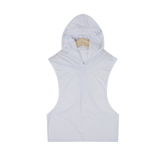 Chaleco Deportivo Mesh Capucha Hombre - Diseño Sólido - Image 7