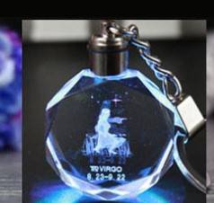 Llavero de Cristal Brillante con Colgante LED - Image 9