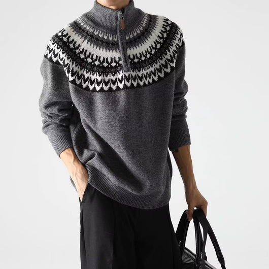 Suéter Retro Estadounidense para Hombre - Otoño e Invierno