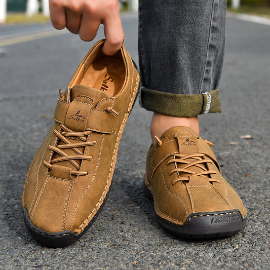 Botas Cortas para Hombre Talla Grande con Costura a Mano