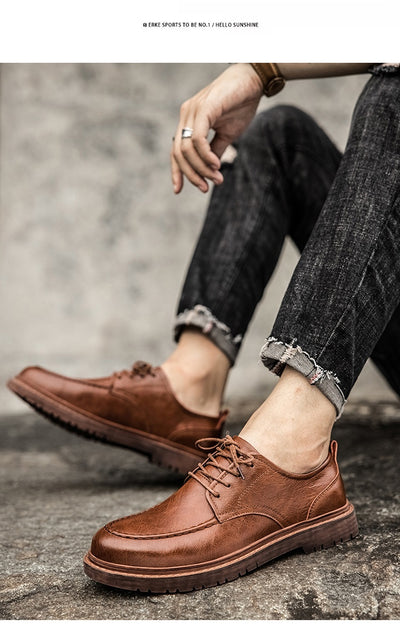 Zapatos de Cuero Casual Estilo Británico - Versátiles y Elegantes - Image 17