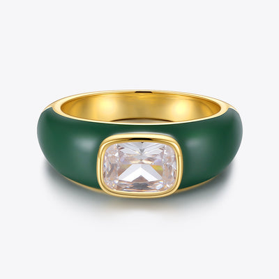 Anillo de Moda con Zircón Brillante Efecto Goteo - Image 7