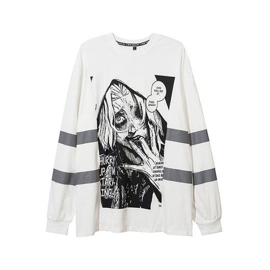 Playera Gótica de Manga Larga Estampada para Hombre - Image 6