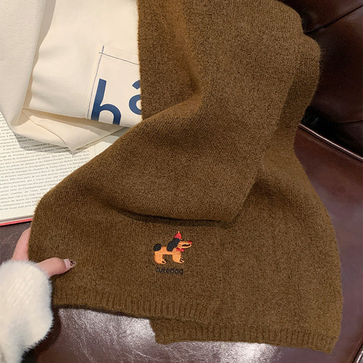 Bufanda Térmica Infantil con Bordado de Cachorro - Diseño Adorable para Otoño e Invierno - Image 9