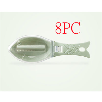 Raspador de Escamas de Pescado con Cuchillo Desarmable - Herramienta de Limpieza de Cocina - Image 21
