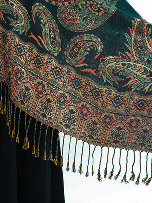 Poncho Bohemio Étnico Jacquard - Estilo Retro Nacional - Image 34