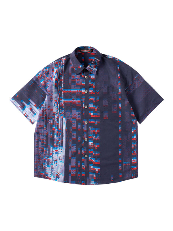 Chaqueta Camisa Suelta con Estampado y Mangas de Cinco Puntos - Image 5
