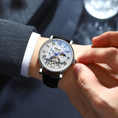 Reloj Mecánico Automático de Lujo con Esfera Hueca, Cristal Luminoso e Impermeable - Image 10