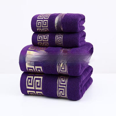 Toalla de Baño Jacquard de Algodón con Diseño Satinado Ancho - Image 4