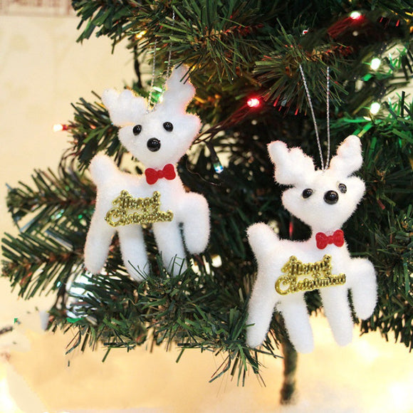 Adorno Navideño de Plástico Venado Flanela - Colgante Decorativo