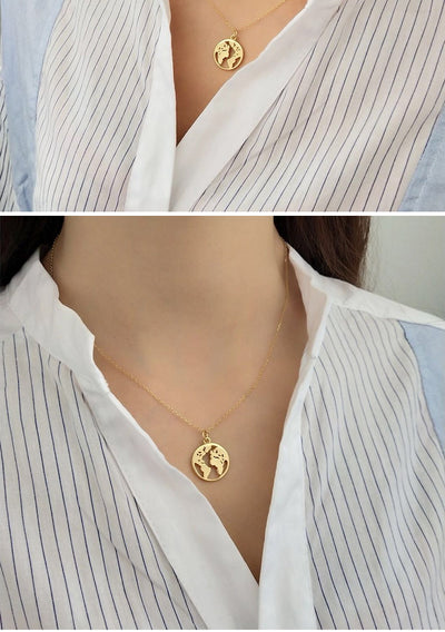 Collar de Oro con Mapa Mundi - Image 14
