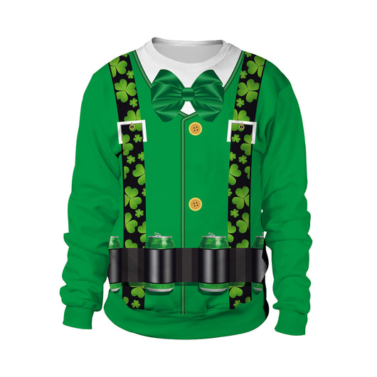 Sudadera de Pareja Día de San Patricio - Diseño Verde Festivo para Hombre - Image 4