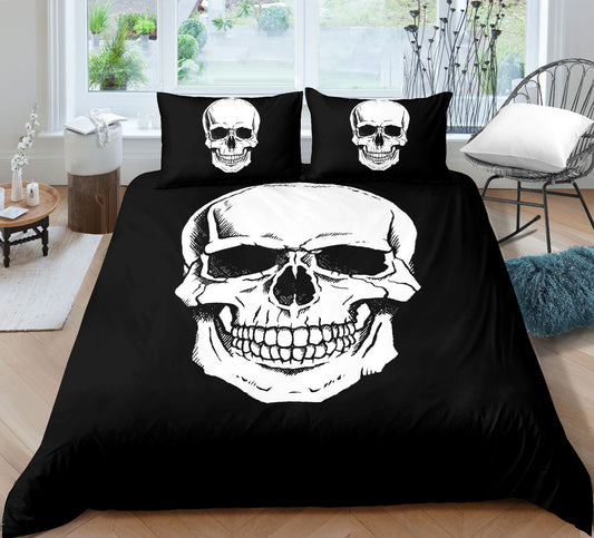 Juego de Cama Estampado 3D Calavera - Funda Nórdica, Sábana y Fundas de Almohada - Image 2