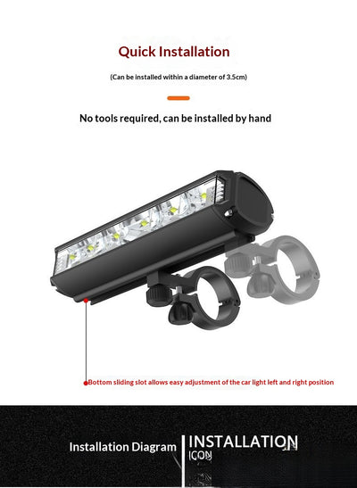 Luz Delantera LED de Aleación de Aluminio para Bicicleta - Image 18
