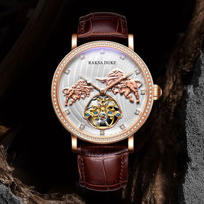 Reloj Mecánico de Lujo con Diamantes Incrustados Resistente al Agua - Image 4