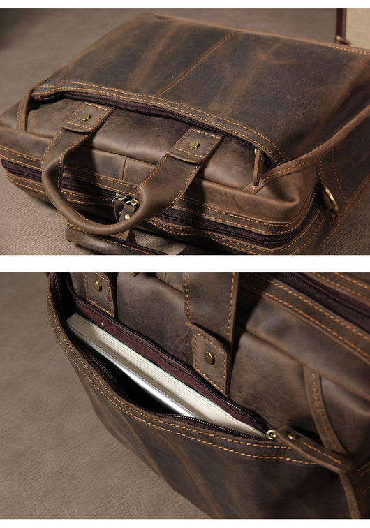 Maletín Crossbody Vintage para Computadora - Estilo Profesional - Image 9