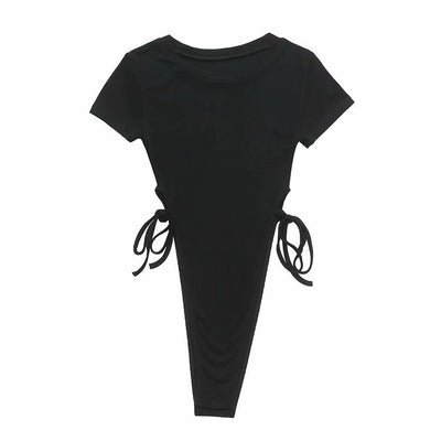 Blusa Elegante Cuello Redondo y Cintura Alta con Amarre - Image 6