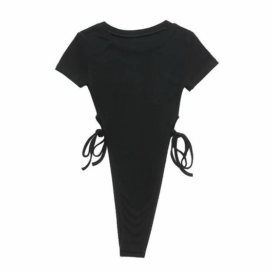 Blusa Elegante Cuello Redondo y Cintura Alta con Amarre - Image 6