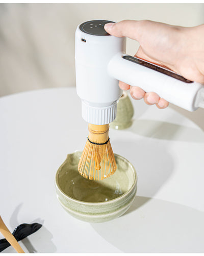 Batidor Eléctrico de Matcha Ajustable con Soporte de Bambú - Image 7