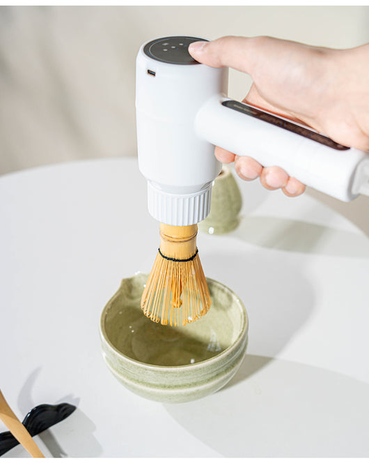 Batidor Eléctrico de Matcha Ajustable con Soporte de Bambú - Image 7