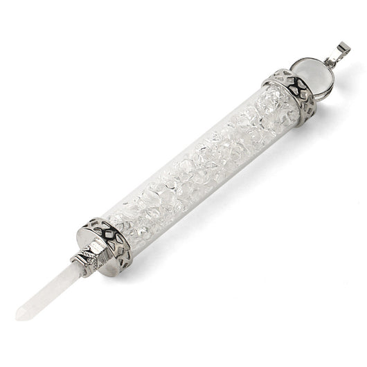 Colgante Cristal Rodolita con Alas - Botella de Deseos Artesanal - Image 14