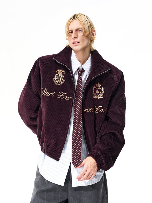 Chaqueta de Cuello Alto con Bordados Nobles para Hombre - Otoño e Invierno - Image 2