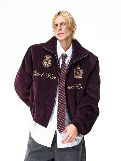 Chaqueta de Cuello Alto con Bordados Nobles para Hombre - Otoño e Invierno - Image 2