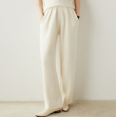 Pantalones Anchos de Cachemira para Mujer Otoño e Invierno - Image 9