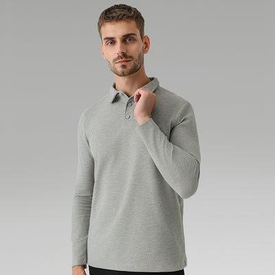 Polo Deportivo Manga Larga Transpirable Secado Rápido para Hombre - Image 4