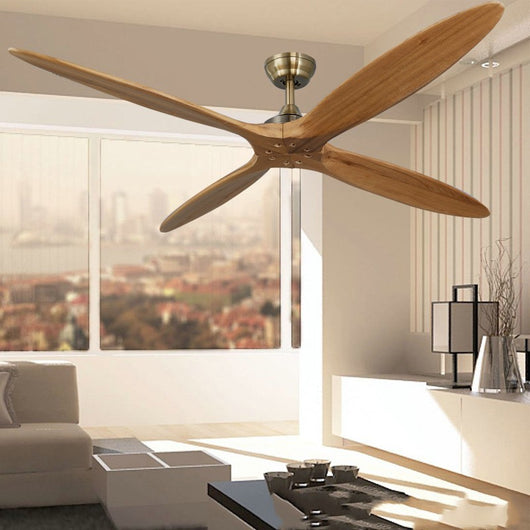 Ventilador de Techo Industrial Moderno Madera Maciza Estilo Europeo