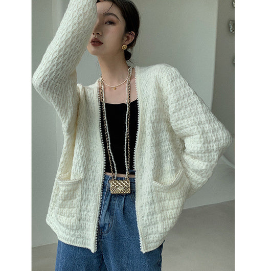 Cardigan de Mujer con Perlas Decorativas - Image 5