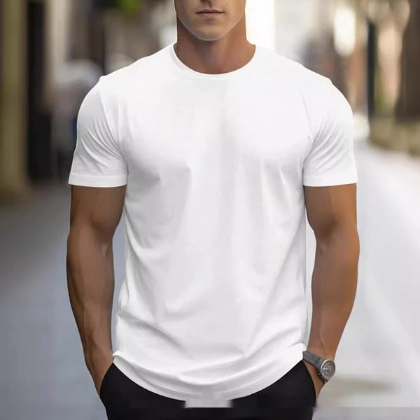 Camiseta Retro Estampada de Manga Corta para Hombre
