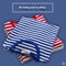 Playera Hombre Cuello Redondo a Rayas Manga Corta Verano