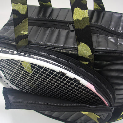 Bolsa Deportiva Tenis Crossbody a Rayas con Bandolera - Image 3